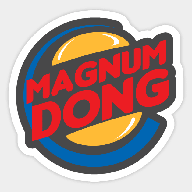 Magnum Dong Sticker by blackboxclothes